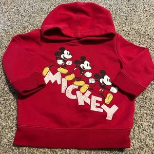 Mickey Mouse Red Hooded Sweatshirt 18 months